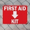 Signmission First Aid Kit with Down, 10 in W x Rectangle, Plastic OS-2PACK-MISC-P-710-L-19494 - alternate 6